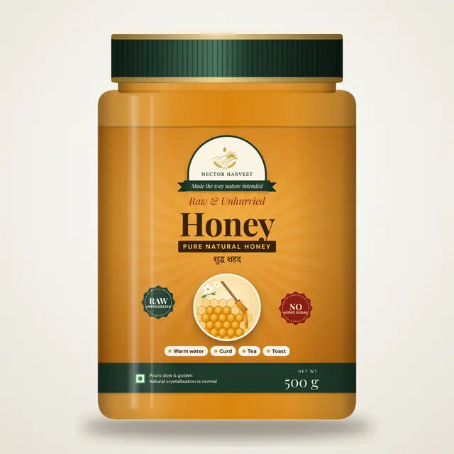 Nector Harvest pure natural honey jar