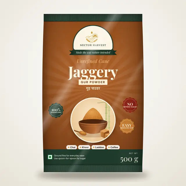Nector Harvest jaggery (gur) powder pouch